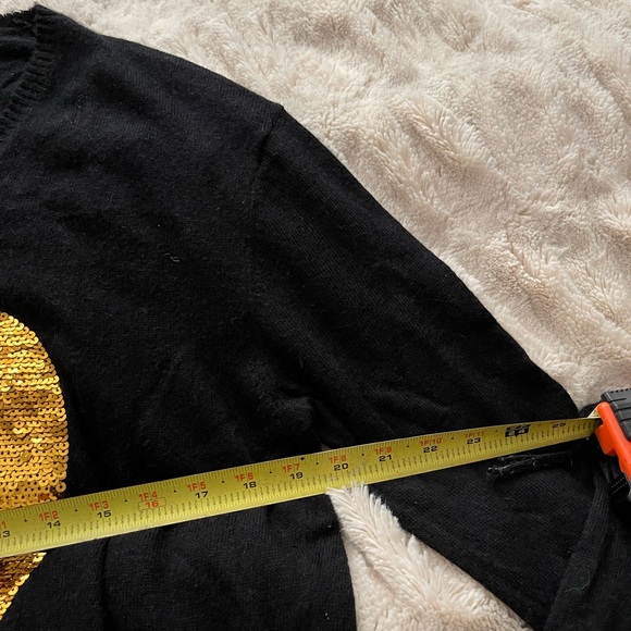 Wildfox White Label Black With Gold Sequins Sweater. - Picture 5 of 13